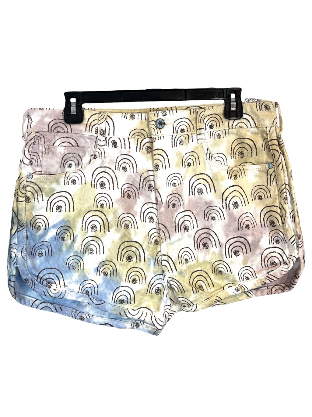 Anthropologie Pilcro Rainbow Ultra High-Rise Denim Shorts 31 Nwt